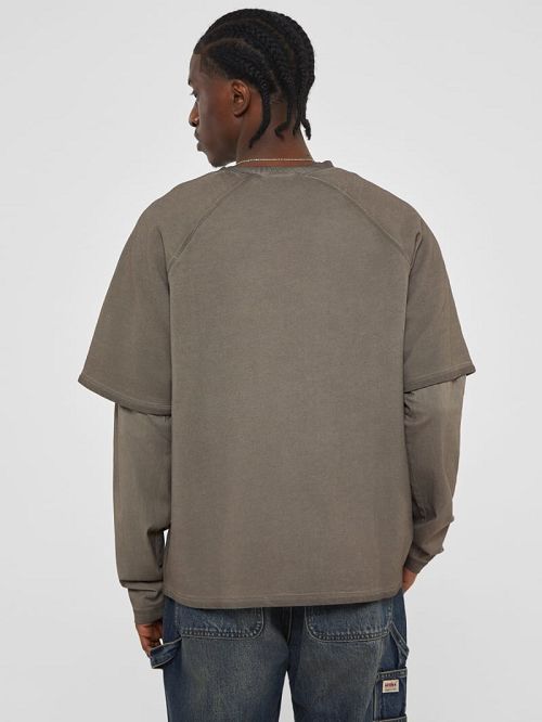 Guess Originals Layered Crewneck Bruin | GUESS-SN30974