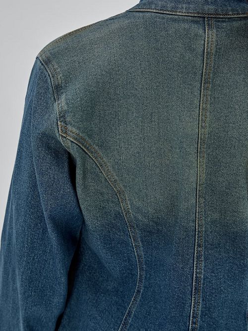 Guess Originals Moto Zip Up Jacket Blauw | GUESS-SN27867