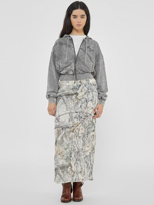 Guess Originals Panel Washed Hoodie Zwart | GUESS-SN27975