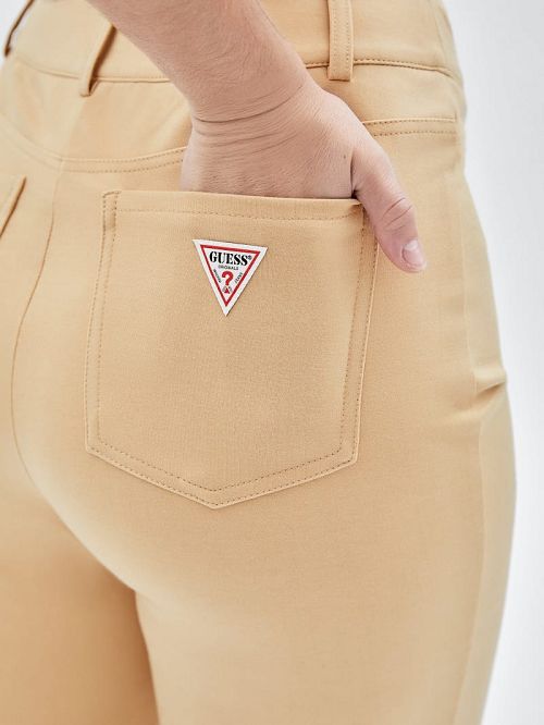 Guess Originals Pintuck Flared Pants Beige | GUESS-SN28213