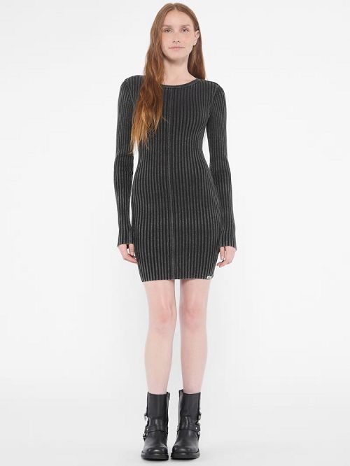 Guess Originals Raw Edge Mini Dress Zwart | GUESS-SN26818