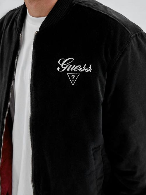 Guess Originals Reversible Flight Jacket Zwart | GUESS-SN30718