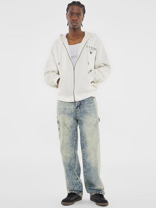 Guess Originals Stacked Zip-Up Jacket Wit | GUESS-SN30783