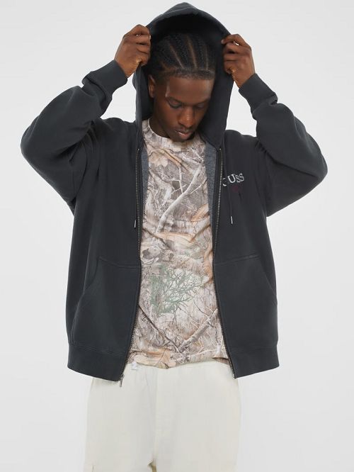 Guess Originals Stacked Zip-Up Jacket Zwart | GUESS-SN30935