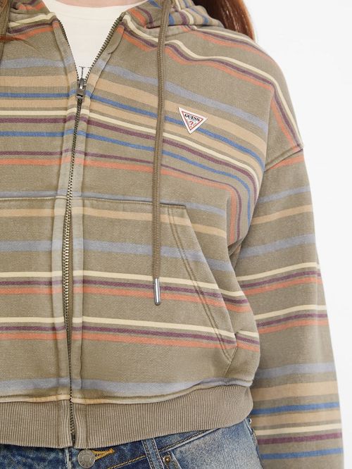 Guess Originals Striped Zip Hoodie Multi | GUESS-SN27993