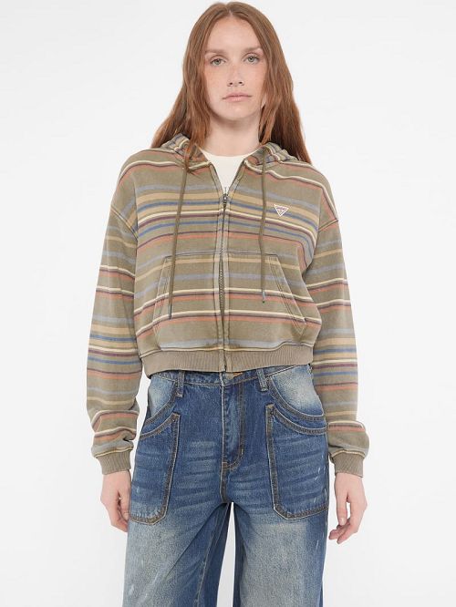 Guess Originals Striped Zip Hoodie Multi | GUESS-SN27993