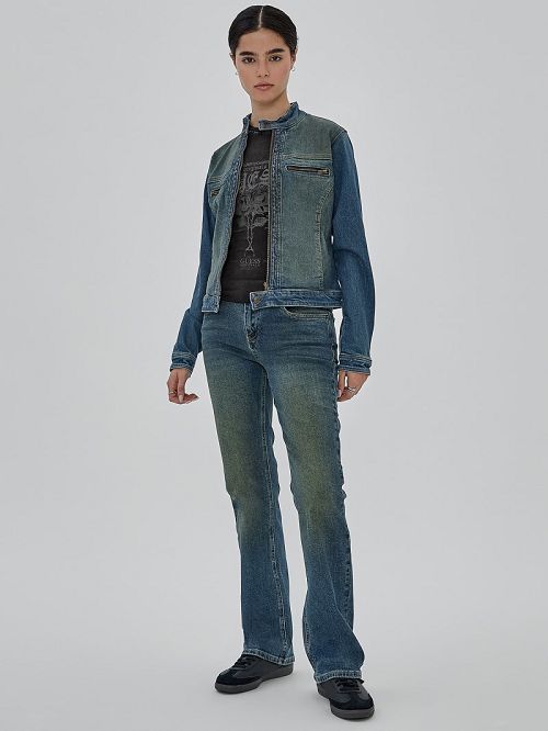 Guess Originals Tinted Bootcut Jeans Blauw | GUESS-SN26589