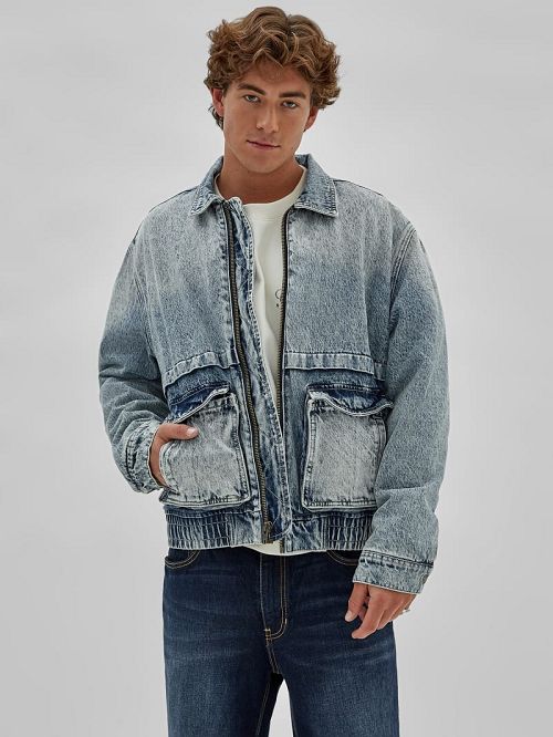 Guess Originals Vintage Denim Jacket Blauw | GUESS-SN30723