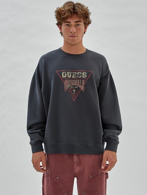 Guess Originals Vintage Dev Sweatshirt Zwart | GUESS-SN31027