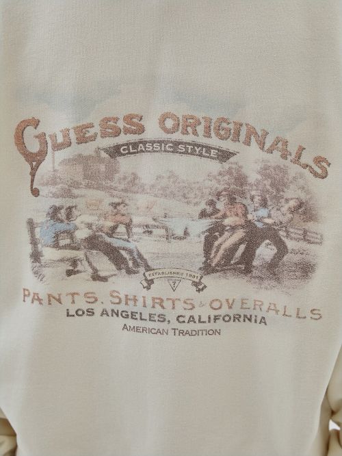 Guess Originals Warranted Fleece Sweater Wit | GUESS-SN30967
