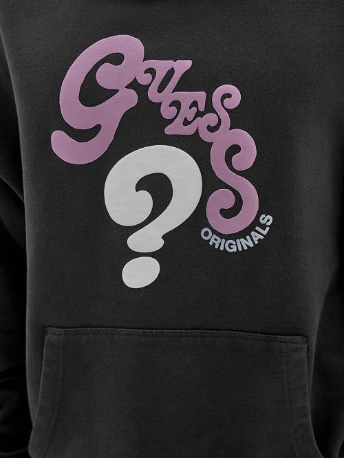 Guess Originals Wavy Hoodie Zwart | GUESS-SN30906