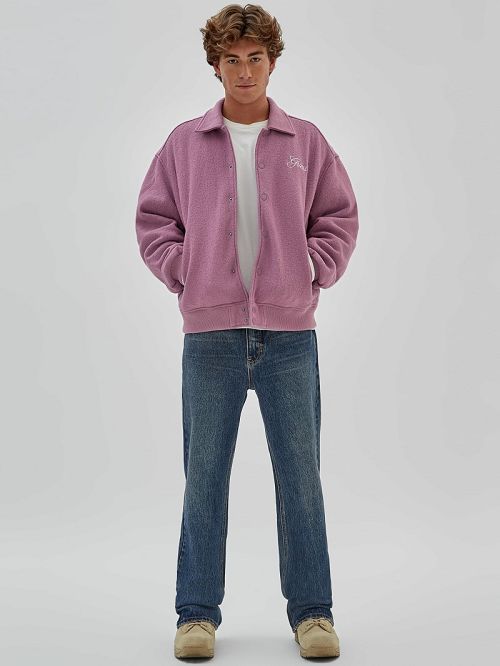 Guess Originals Wool-Blend Varsity Jacket Roze | GUESS-SN30734