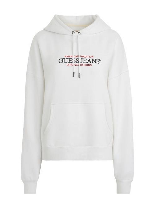 Guess Oversized American Tradition Hoodie Wit | GUESS-SN28383