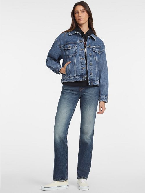 Guess Oversized Denim Trucker Jacket Blauw | GUESS-SN26695