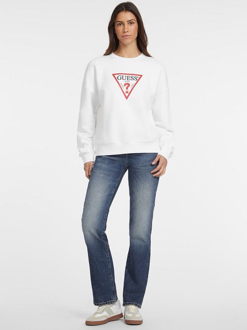 Guess Oversized Iconic Sweatshirt Wit | GUESS-SN28361