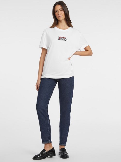 Guess Oversized Mixed Logo Tee Wit | GUESS-SN27135