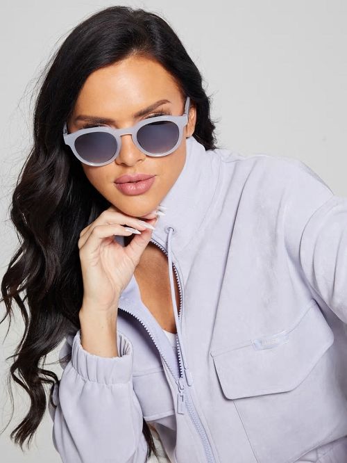 Guess Oversized Round Plastic Sunglasses Grijs | GUESS-SN31809