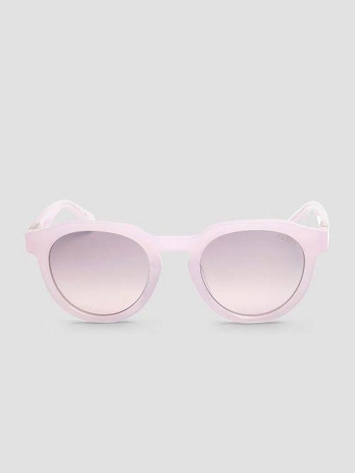 Guess Oversized Round Plastic Sunglasses Bruin | GUESS-SN31811