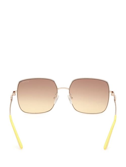 Guess Oversized Square G Metal Sunglasses Goud | GUESS-SN30049