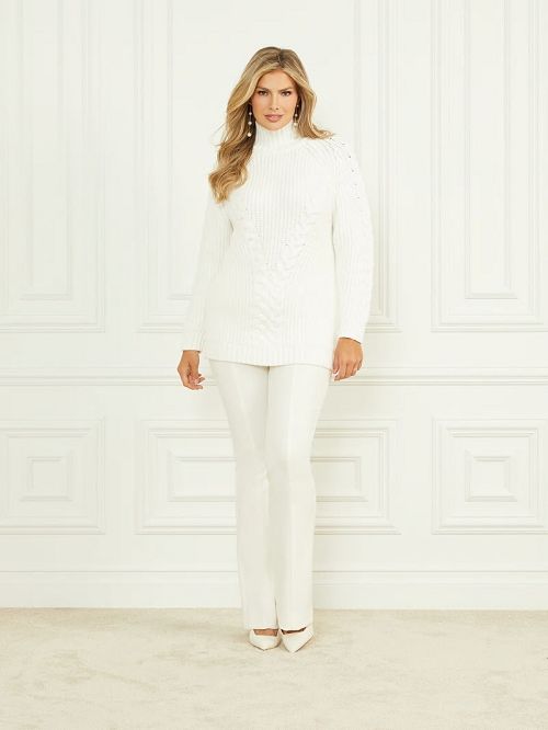 Guess Ozuna Oversized Sweater Wit | GUESS-SN27703