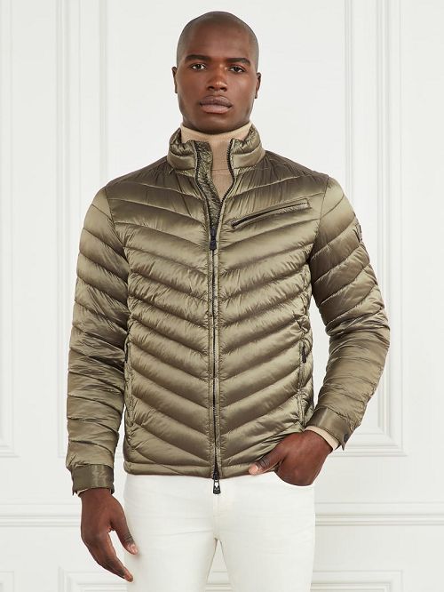 Guess Padded Chevron Jacket Groen | GUESS-SN30763