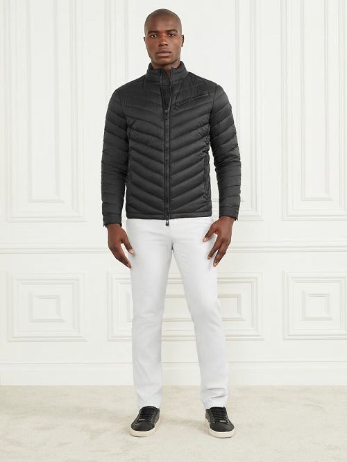 Guess Padded Chevron Jacket Zwart | GUESS-SN30792
