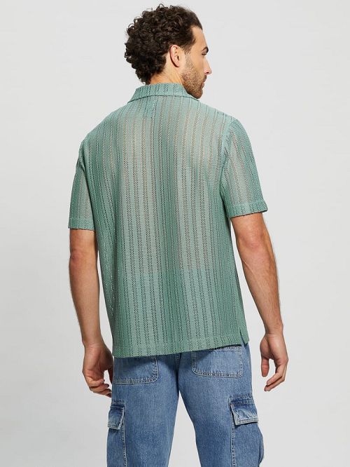 Guess Panama Knit Shirt Blauw | GUESS-SN31240