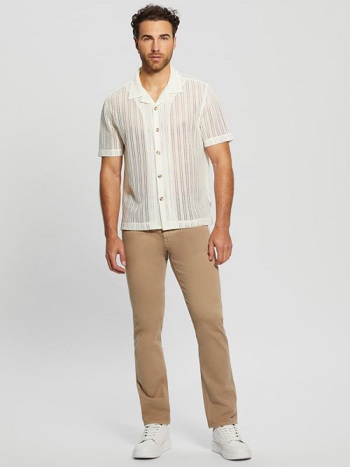 Guess Panama Knit Shirt Wit | GUESS-SN31118