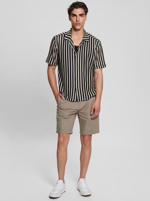 Guess Panama Stripe Shirt Zwart | GUESS-SN31213