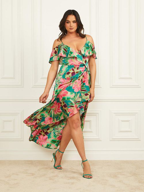 Guess Paradiso Wrap Dress Multi | GUESS-SN26764
