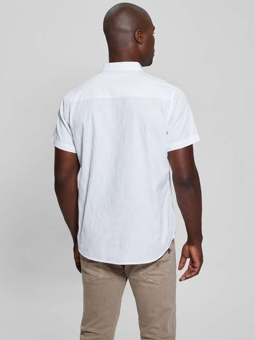 Guess Parker Dobby Shirt Wit | GUESS-SN31256