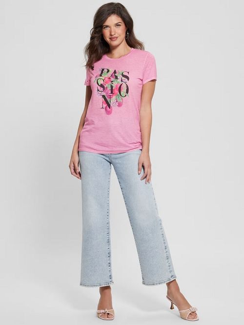 Guess Passion Fruit Easy Tee Roze | GUESS-SN27225