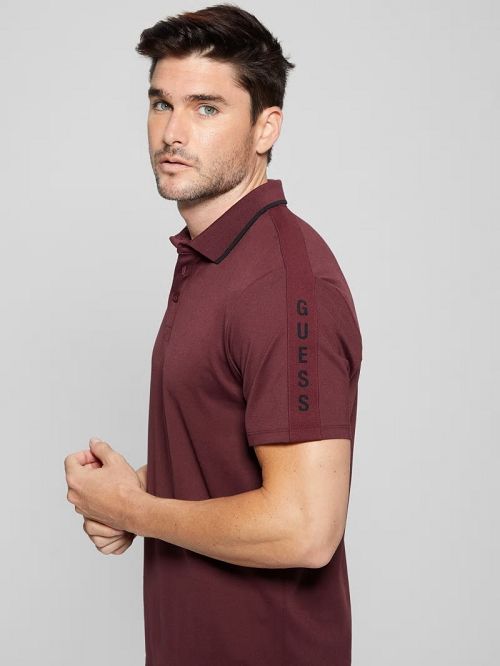 Guess Paul Pique Polo Rood | GUESS-SN31169