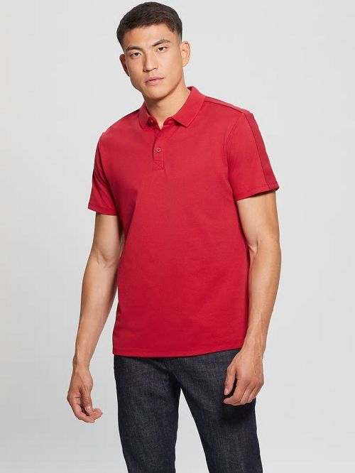 Guess Paul Pique Polo Rood | GUESS-SN31178