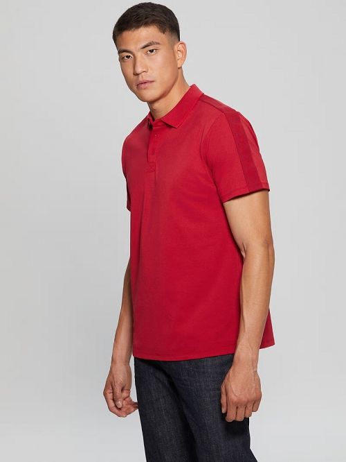 Guess Paul Pique Polo Rood | GUESS-SN31178