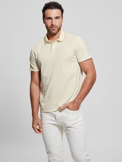 Guess Paul Pique Polo Wit | GUESS-SN31164