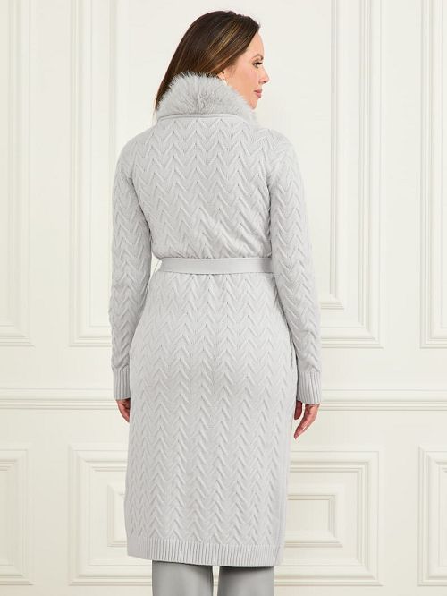 Guess Paula Wrap Cardigan Coat Grijs | GUESS-SN28003