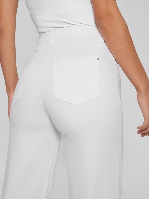 Guess Paz Wide-Leg Jeans Wit | GUESS-SN26546