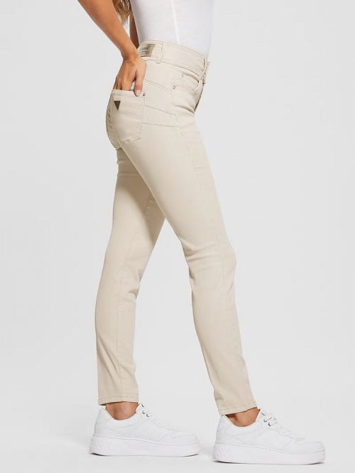 Guess Pearl Shape Up High-Rise Skinny Jeans Beige | GUESS-SN26599