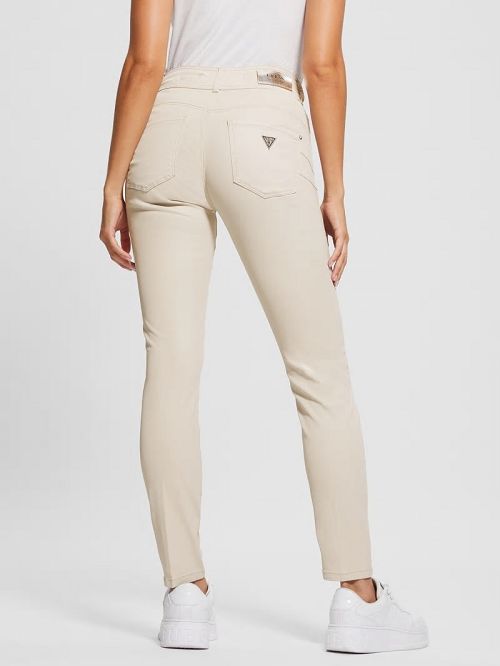 Guess Pearl Shape Up High-Rise Skinny Jeans Beige | GUESS-SN26599