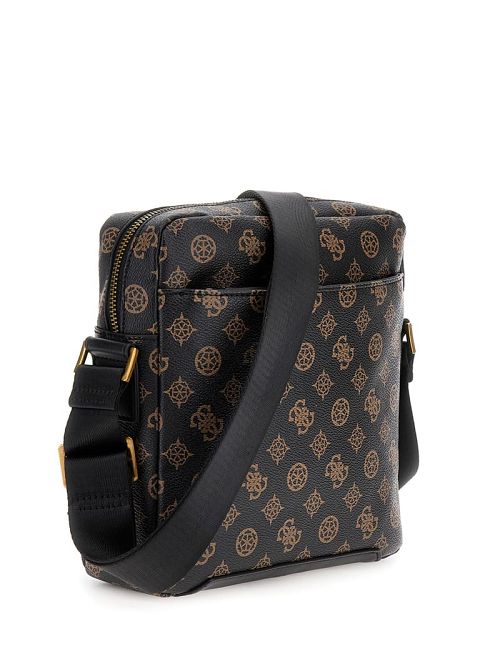 Guess Peony Eco Top-Zip Flat Crossbody Bruin | GUESS-SN31726