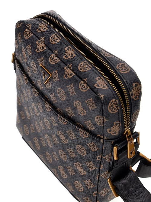 Guess Peony Eco Top-Zip Flat Crossbody Bruin | GUESS-SN31726