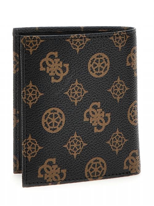 Guess Peony Leather Small Bifold Wallet Bruin | GUESS-SN31727