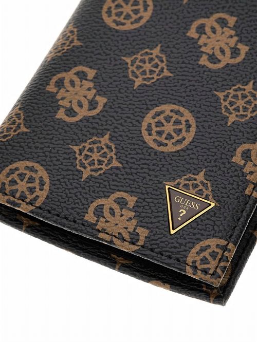 Guess Peony Leather Small Bifold Wallet Bruin | GUESS-SN31727