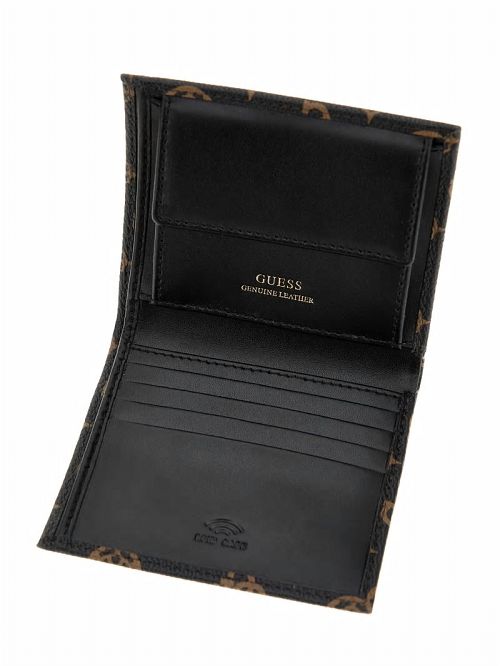 Guess Peony Leather Small Bifold Wallet Bruin | GUESS-SN31727