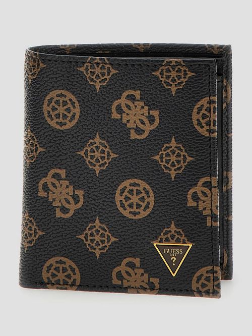 Guess Peony Leather Small Bifold Wallet Bruin | GUESS-SN31727