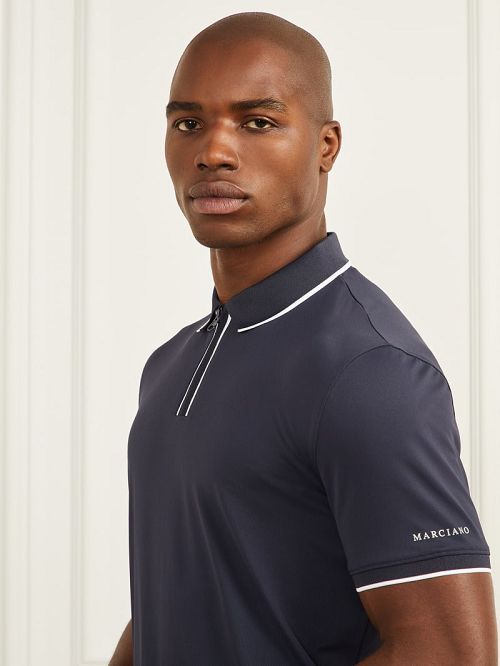 Guess Performance Polo Blauw | GUESS-SN31193