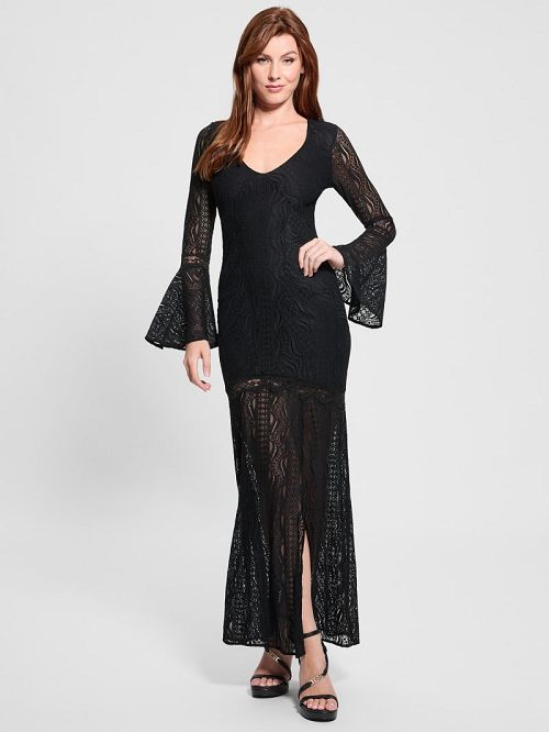 Guess Phoenix Lace Dress Zwart | GUESS-SN26934