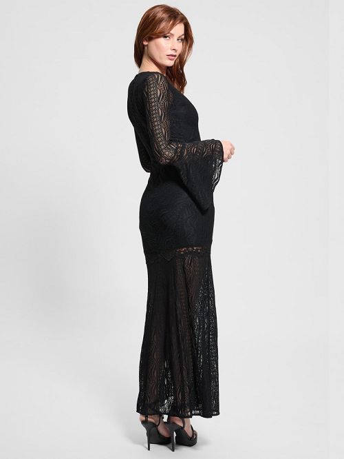 Guess Phoenix Lace Dress Zwart | GUESS-SN26934