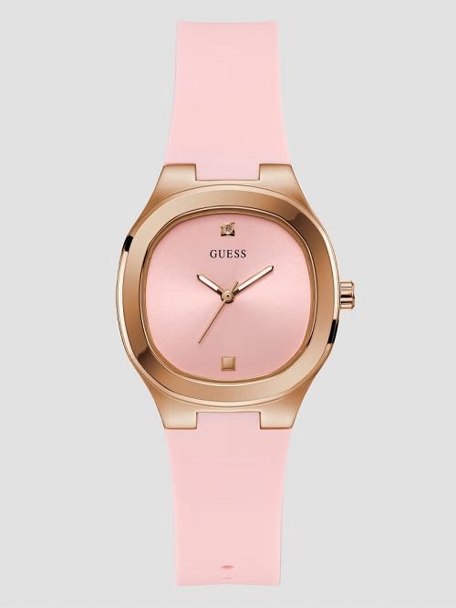 Guess Pink Analog Silicon Watch Roze | GUESS-SN30042